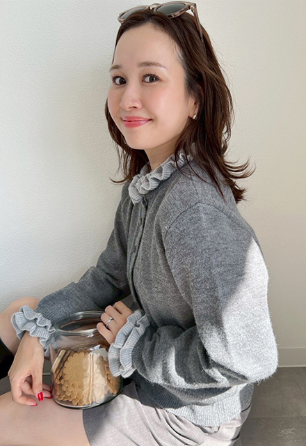 フリルレイヤードデザインカーディガン【7f-831-05877】