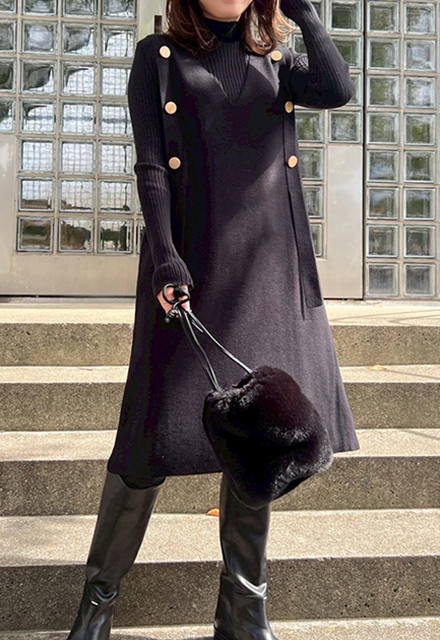 ニットジャンスカレイヤードセット【7f-831-05870】