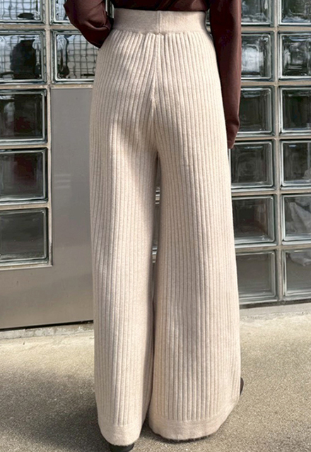 ビッグポケットリブニットパンツ【7f-831-05948】