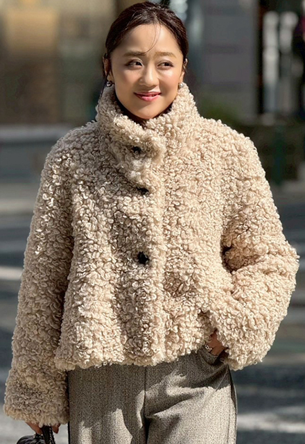 プードルエコファースタンドショートコート【7f-146-07015】