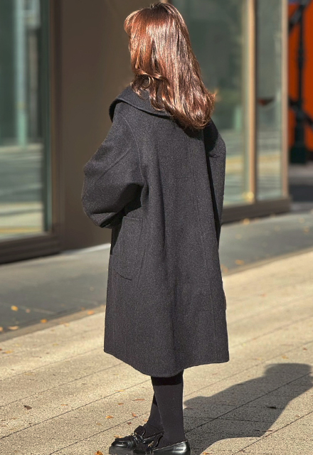 ビッグカラーウールダッフルコート【7f-831-05959】