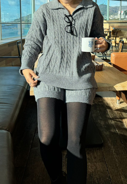 ケーブルニットセットアップ【7f-831-06013】