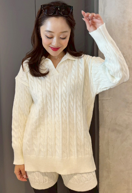 ケーブルニットセットアップ【7f-831-06013】