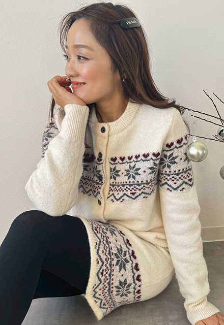 ブリーフィング　ニットセットアップ ノルディック柄ニットセットアップ【7f-831-06039】