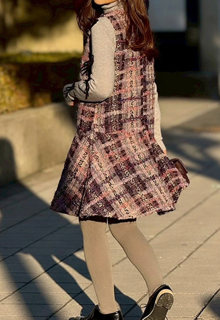 ミックスツイードワンピース【7f-831-06095】