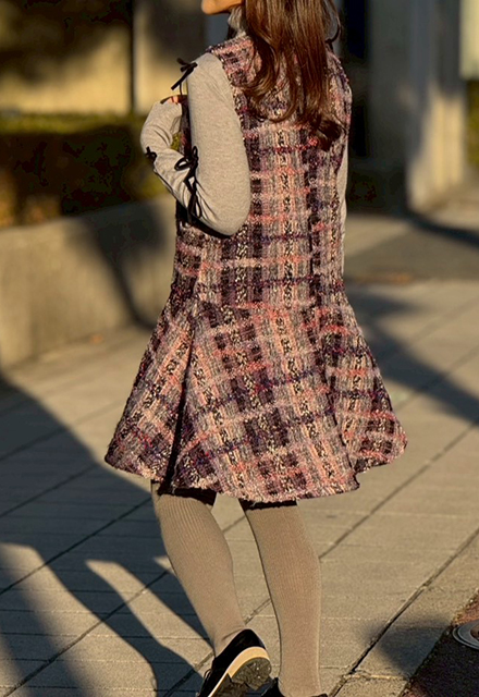 ミックスツイードワンピース【7f-831-06095】