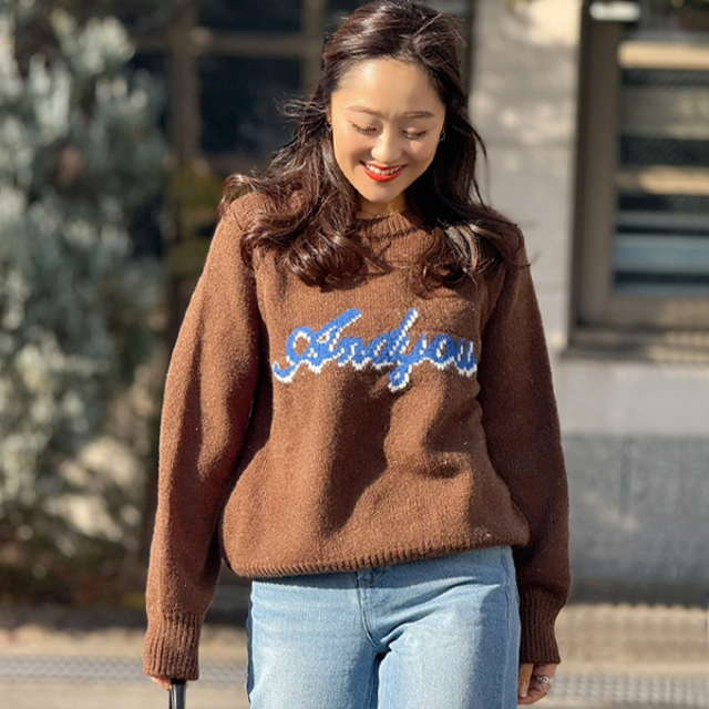 ジャガードロゴニット【7f-831-06026】