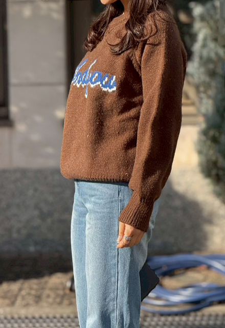 ジャガードロゴニット【7f-831-06026】