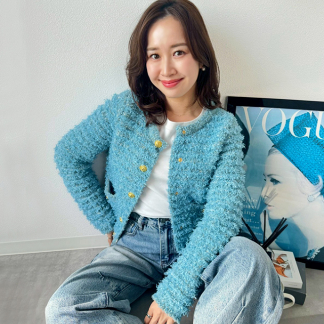 keinarita リボンニットジャケット　新品未使用　ケイナリタ リボンヤーンループニットJK【7e-831-06122】