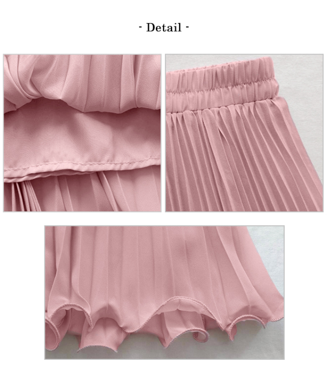 シフォンプリーツスカート【7e-831-06278】