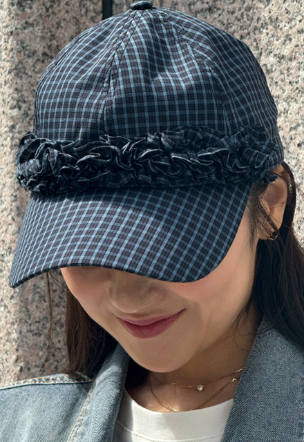 2WAYチェック柄キャップ【7e-831-06229】