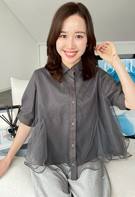 Lサイズ ネイビー レイヤードシャツ 「あいきるゆぅ」 激愛 syudou NO Layered ID.」Drawstrings 「NO シャツ ID.（ノーアイディー） ミュージシャン