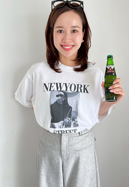 モノトーン転写プリントTシャツ【ネコポスOK】【7e-831-06392】