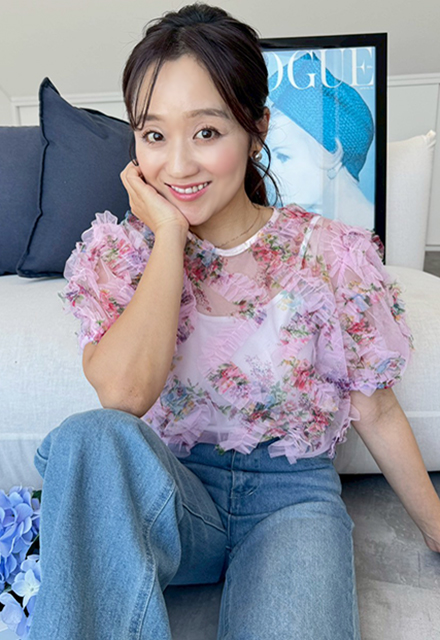 グッチ「フローラ」ラップドレス 半袖 シアーフリルフラワー半袖トップス【ネコポスOK】【7e-831-06459】