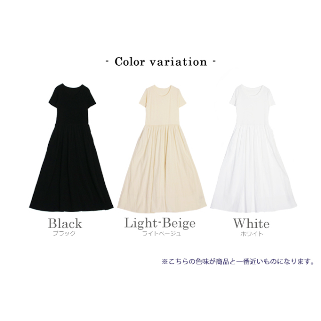 JIL SANDER　プリーツハーフスリーブワンピース ドッキングハーフスリーブワンピース【7e-831-06418】