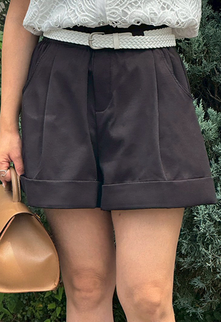 ロールアップタックショートパンツ【7e-831-06532】
