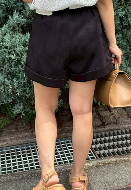 ロールアップタックショートパンツ【7e-831-06532】