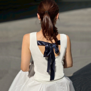 バックリボンニットタンク【ネコポスOK】【8i-831-01317】