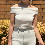 オフショルダーニットトップス【ネコポスOK】【7i-831-04609】