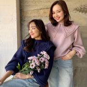 チュール付きビックカラートップス【7g-831-05257】