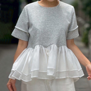 オーガンジーフリル ドッキングプルオーバー【ネコポスOK】【7g-831-05727】