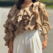 ラッフルフリルブラウス【7f-114-06270】