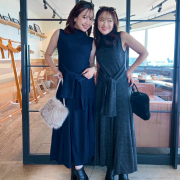 ニットハイネック×フレアスカートセットアップ【7f-831-05779】