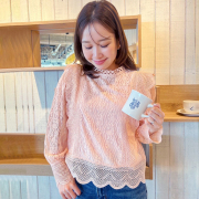 総レース長袖ブラウス【ネコポスOK】【7f-831-05850】