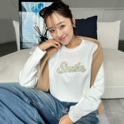 ビジューロゴロングTシャツ【ネコポスOK】【7f-831-05864】