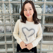 シャドウハートラインストーンニット【7f-831-05945】