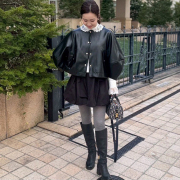 Shapely legs balloon pants BLACK【7f-920-09410】