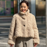 プードルエコファースタンドショートコート【7f-146-07015】