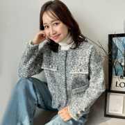 ツイードジャケット風ニットカーデ【7f-831-05981】