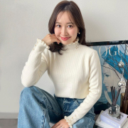 裏起毛フリルリブニット【7f-831-06023】