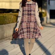 ミックスツイードワンピース【7f-831-06095】