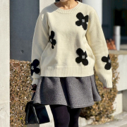 フラワーモチーフニット【7f-831-06084】