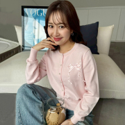 リボンテープ刺繍カーディガン【7e-831-06109】