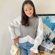 プリーツヘムドッキングトップス【ネコポスOK】【7e-831-06147】