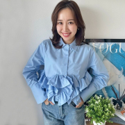 フリルヘムタックブラウス【ネコポスOK】【7e-831-06107】