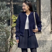 ラメツイードブルゾン【7e-831-06171】