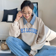 デニムカラーロゴプルオーバー【7e-831-06245】