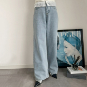 ウエストフリルデニムパンツ【7e-831-06199】