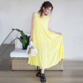 ティアードノースリーブワンピース【ネコポスOK】【7i-831-04480】