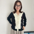 フロントレースカーディガン【7e-831-06244】