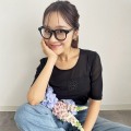 フラワーモチーフシアーカットソー【ネコポスOK】【7e-831-06422】