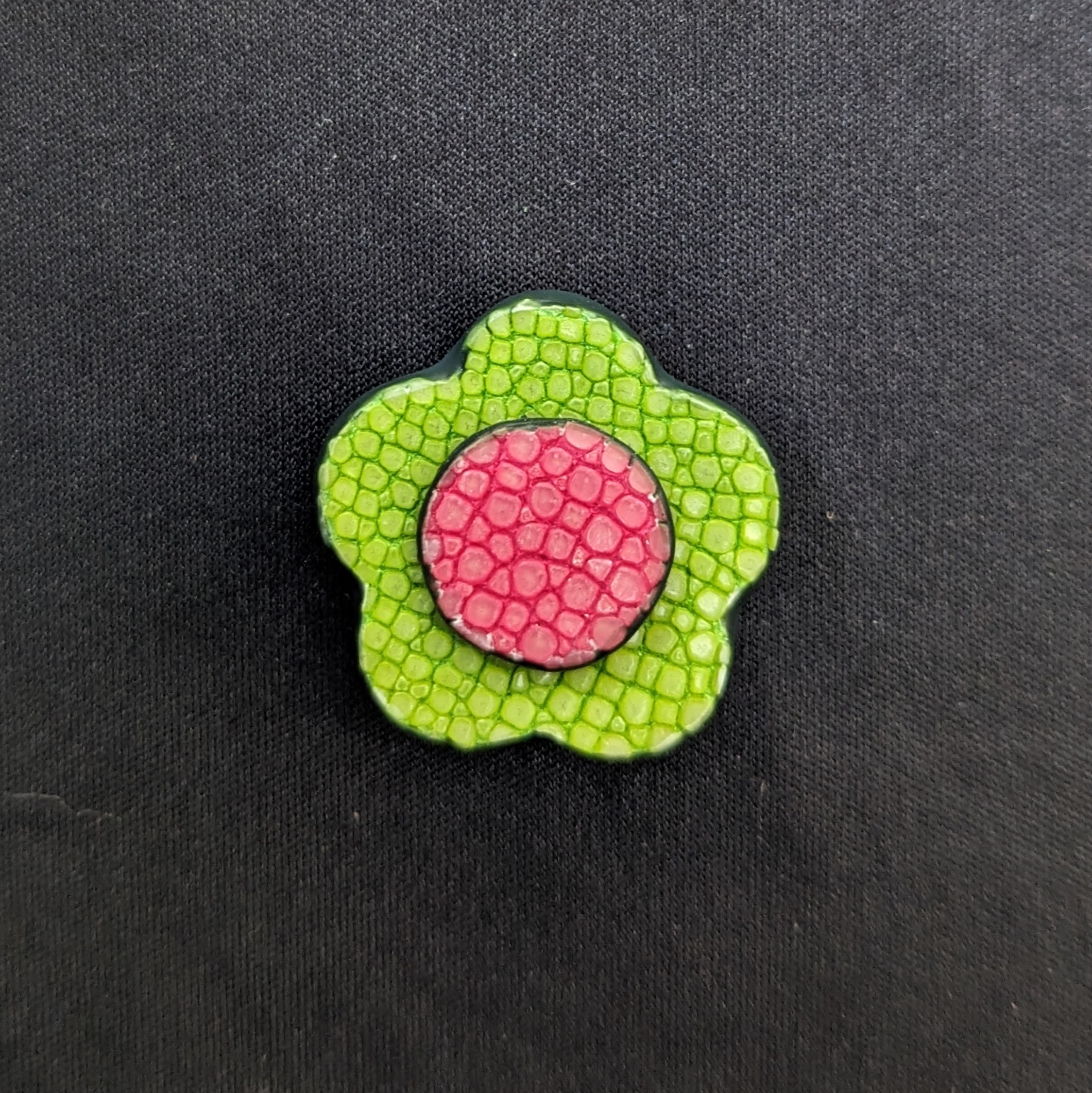 【剛腕】ガルーシャ製 フラワー ブートニエール ／ミントグリーン×レッドパープル