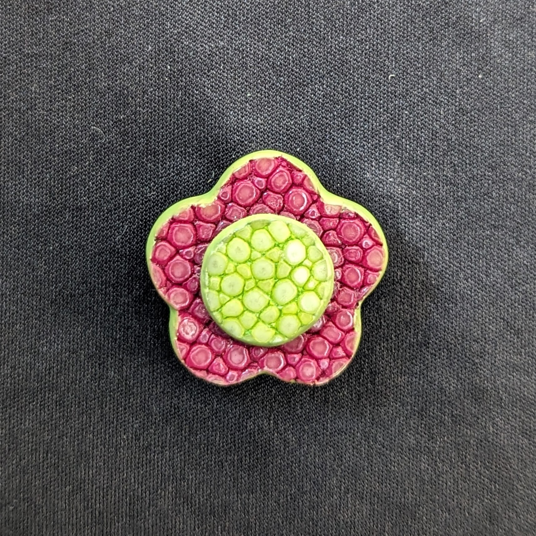 【剛腕】ガルーシャ製 フラワー ブートニエール ／レッドパープル×ミントグリーン