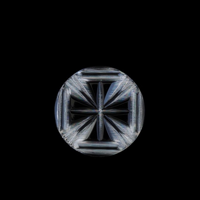 剛腕】薩摩切子黒・ゴルフマーカーマグネット TYPE-2