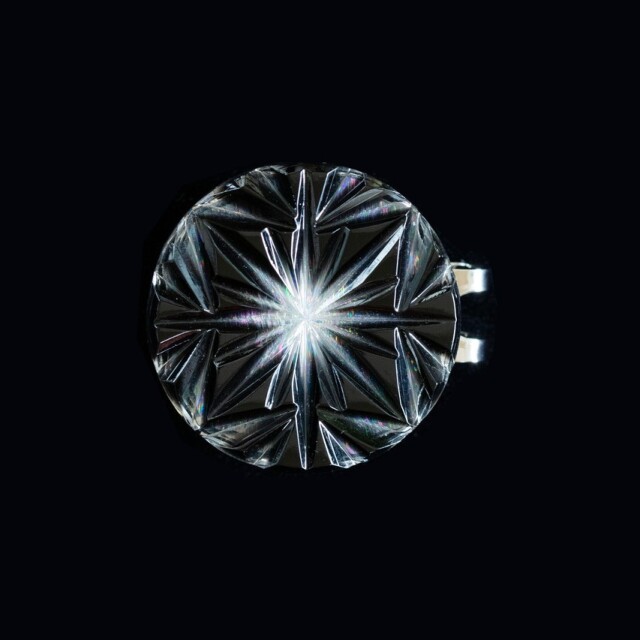 【剛腕】薩摩切子黒・ゴルフマーカーマグネット TYPE-4