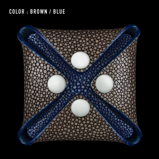 【剛腕】ガルーシャ製 コインケース ／ ブラウン&ブルー